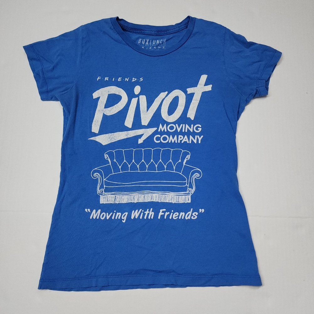 Friends T-shirt Pivot Moving Company Womens Sz S Blue